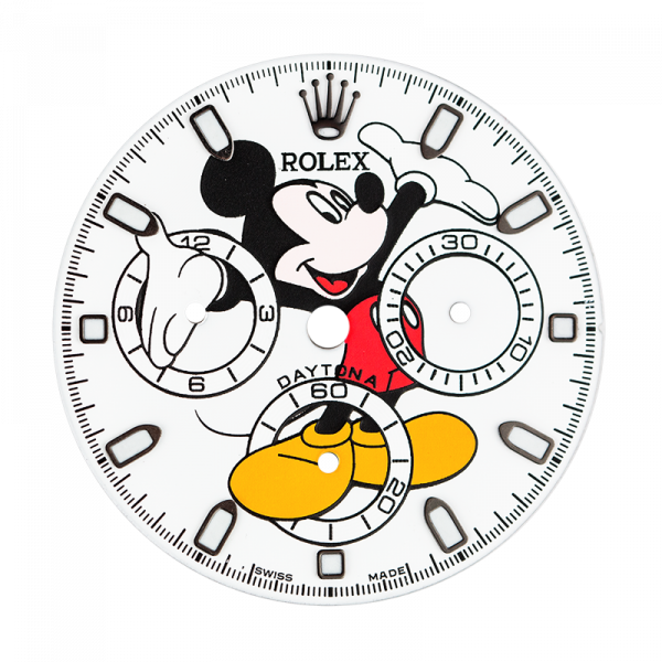 Rolex Daytona Mickey Mouse Print White Custom Dial