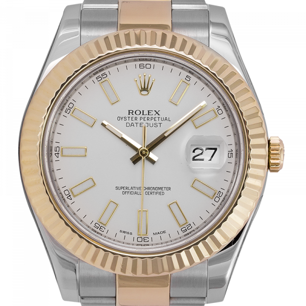 Rolex Datejust II  Steel and Yellow Gold White Dial 116333