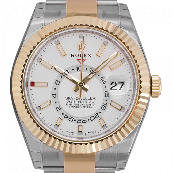 Rolex Sky-Dweller Steel & Yellow Gold White/Index Markers Dial 326933