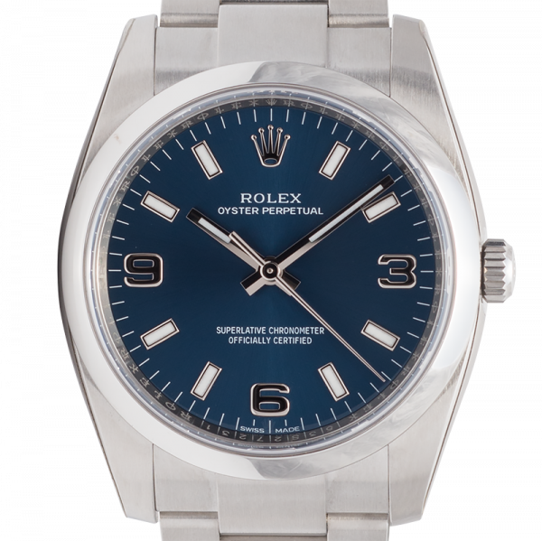 Rolex Oyster Perpetual 34 Steel Blue Dial Oyster 114200