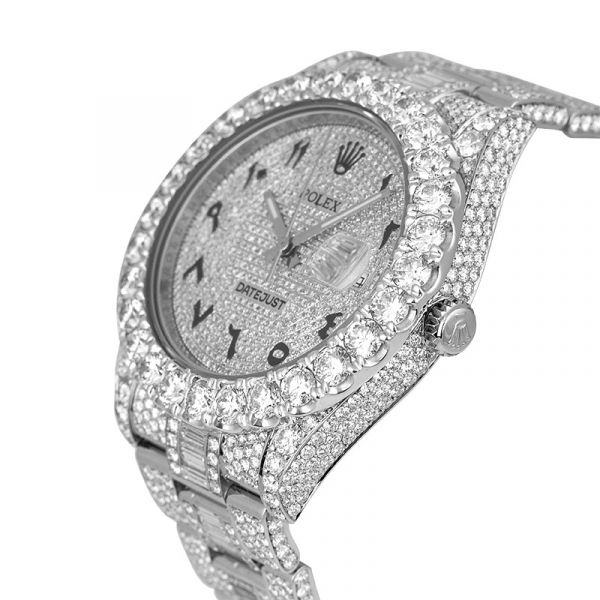 Custom Diamond Set Rolex Datejust 41 Stainless Steel 116300