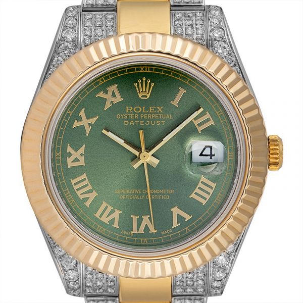 Rolex Datejust 41 Steel/Yellow Gold Custom Diamond Set Custom Dial