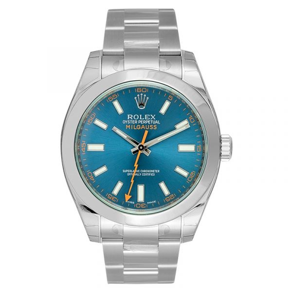 Rolex Milgauss Stainless Steel Z-Blue Dial 116400GV Watch