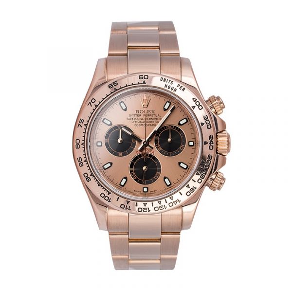 Rolex Daytona 18ct Everose Gold Watch Pink-Black/Index 116505 Watch