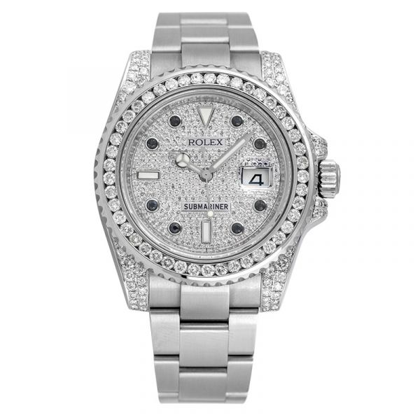 Custom Diamond Set Rolex Submariner Date 116610LN Watch