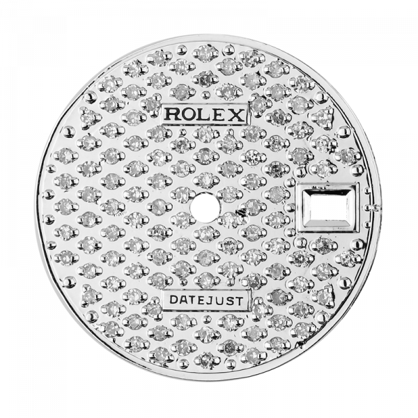 Rolex DateJust 26mm Steel Diamond Pavé Custom Dial