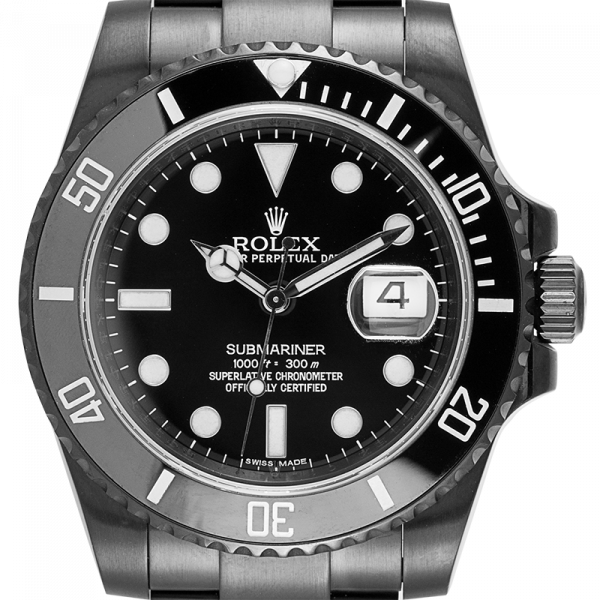 Custom Black PVD Rolex Submariner Date Black Dial 116610LN