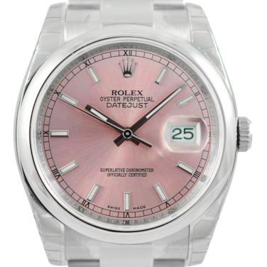 Rolex Datejust 36mm Pink/Index Oyster 116200