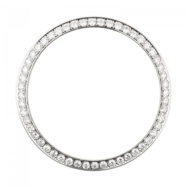 Rolex 36mm Steel Round Diamonds Custom Bezel