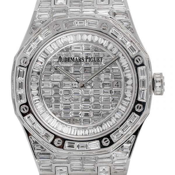 Custom Diamond Set Audemars Piguet Royal Oak 41 Baguette Diamonds Watch