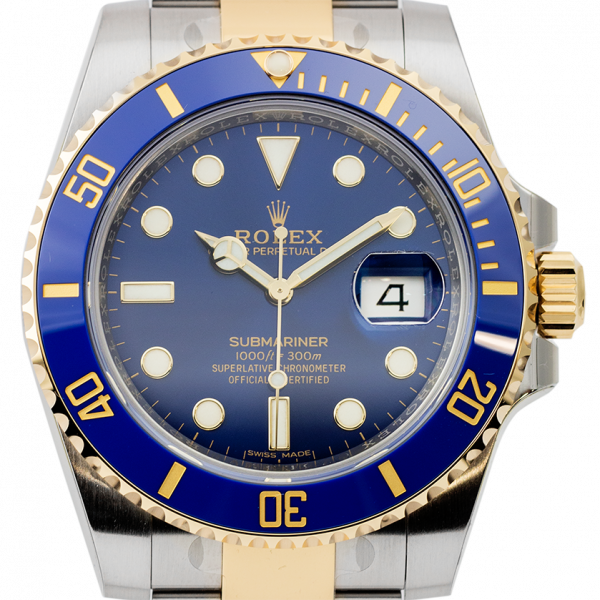 Rolex Submariner Stainless Steel and Yellow Gold Blue Dial 116613LB