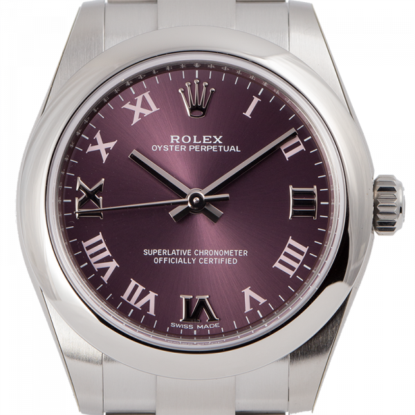 Rolex Oyster Perpetual 31 Steel Red Grape/Roman 177200