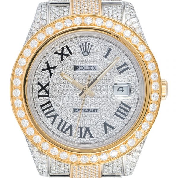 Rolex Datejust 41mm Steel and 18ct Yellow Gold Diamond Set with Diamond PavE Dial 116333