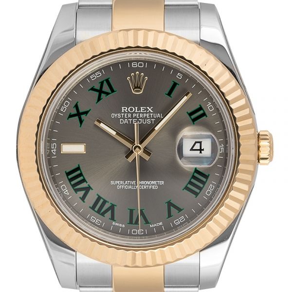 Rolex Datejust 41 Oystersteel and Yellow Gold Slate Dial 126333