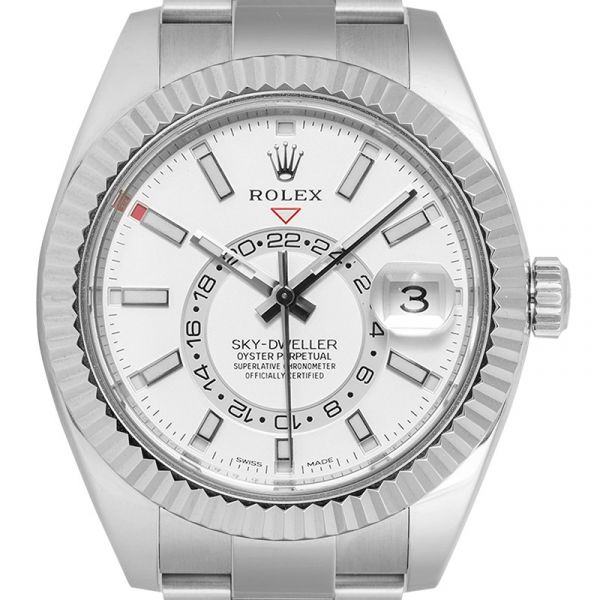 Rolex Sky-Dweller Stainless Steel and White/index Dial 326934