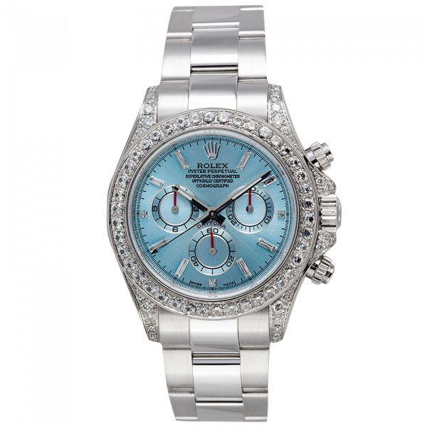 Rolex Daytona White Gold Ice/Diamonds Diamond Set Custom Watch 116509