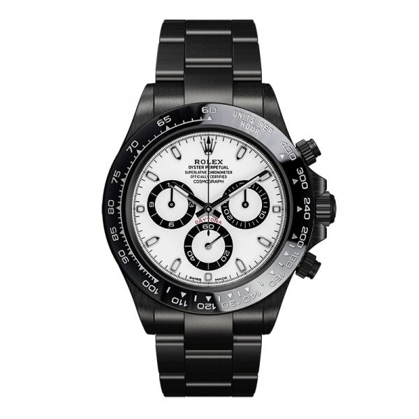Custom Black PVD Rolex Daytona White Dial 116500LN Watch