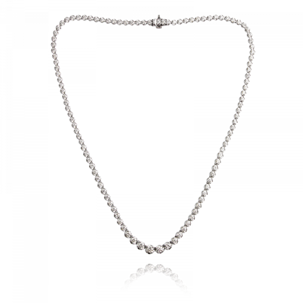 T4D White Gold Necklace Set with Diamonds