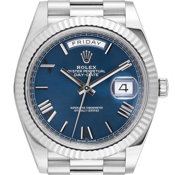 Rolex Day-Date 40 18ct White Gold Blue Dial 228239