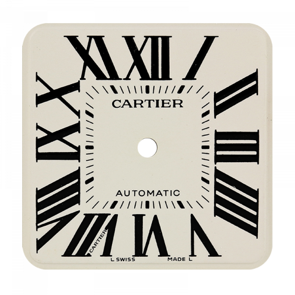 Cartier Santos 100 Large White/Black Roman Numeral Custom Dial