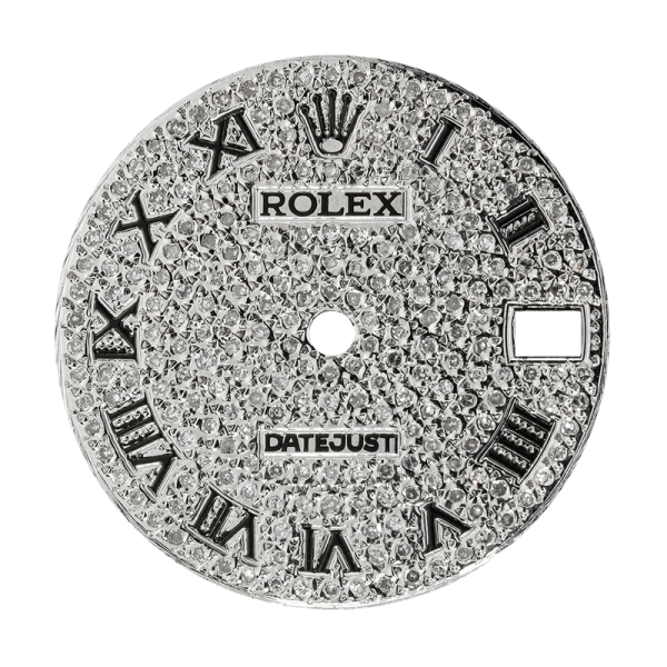 Rolex DateJust 31mm Steel Diamond Pavé Custom Dial