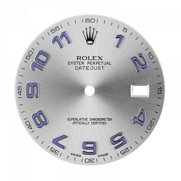 Rolex DateJust 41mm Steel/Blue Arabic Numerals Original Factory Dial
