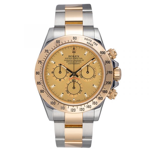 Rolex Cosmograph Daytona Steel and 18ct Yellow Gold Champagne/Index 116523