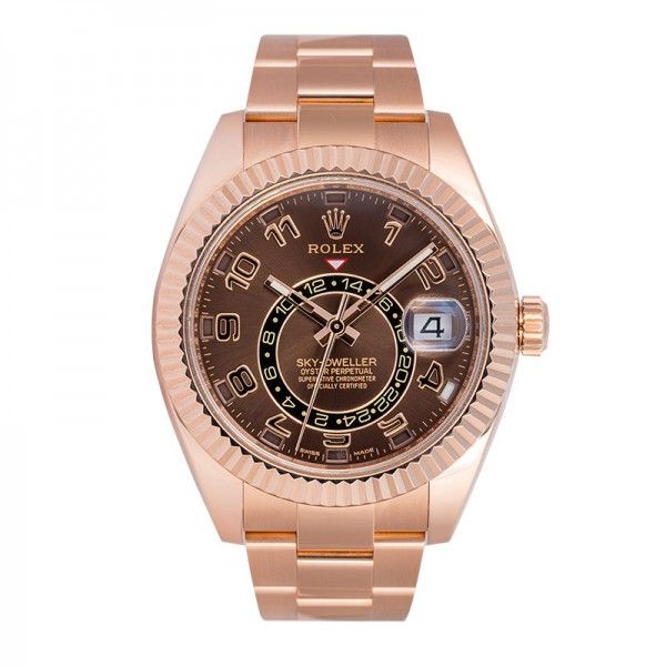 Rolex Sky-Dweller 18ct Everose Gold with Chocolate/Arab Dial 326935