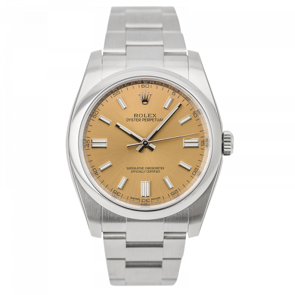 Rolex Oyster Perpetual 36mm Stainless Steel White Grape/Index 116000