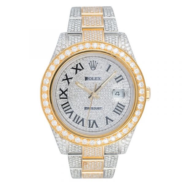 Rolex Datejust 41mm Steel and 18ct Yellow Gold Diamond Set with Diamond PavE Dial 116333