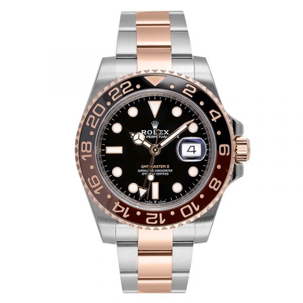 Rolex GMT-Master II Steel and Everose Gold Black Dial 