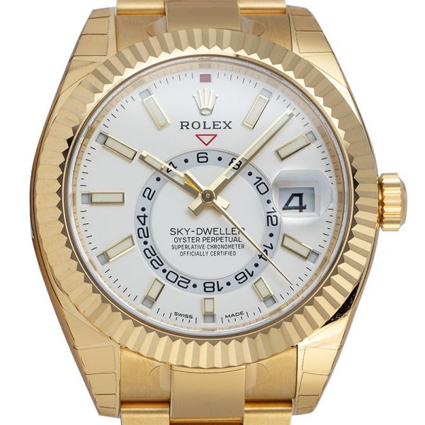 Rolex Sky-Dweller 18ct Yellow Gold White Dial 326938