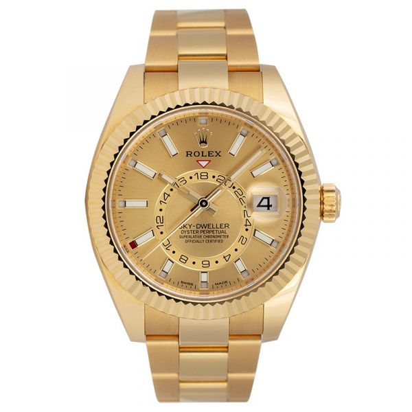 Rolex Sky-Dweller 18ct Yellow Gold Champagne/Index 326938 Watch
