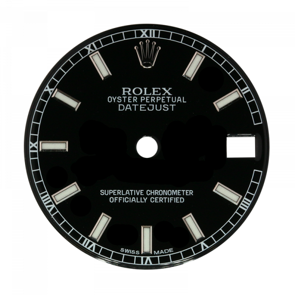 Rolex DateJust 31mm Black/Index Original Factory Dial