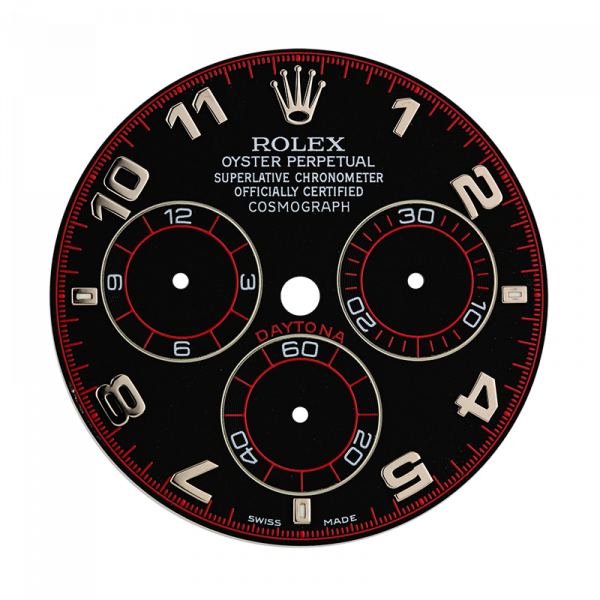 Rolex Daytona Racing Black/Silvered Arabic Numeral Original Factory Dial