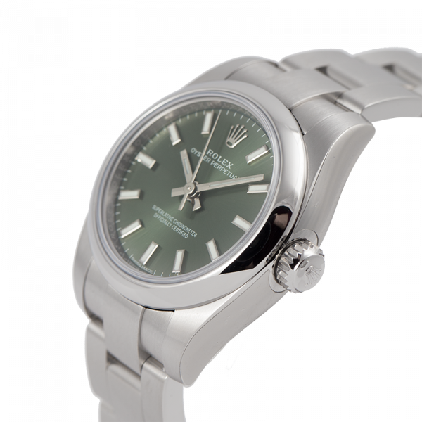 Rolex Oyster Perpetual 26 Steel Olive Green/Index 176200