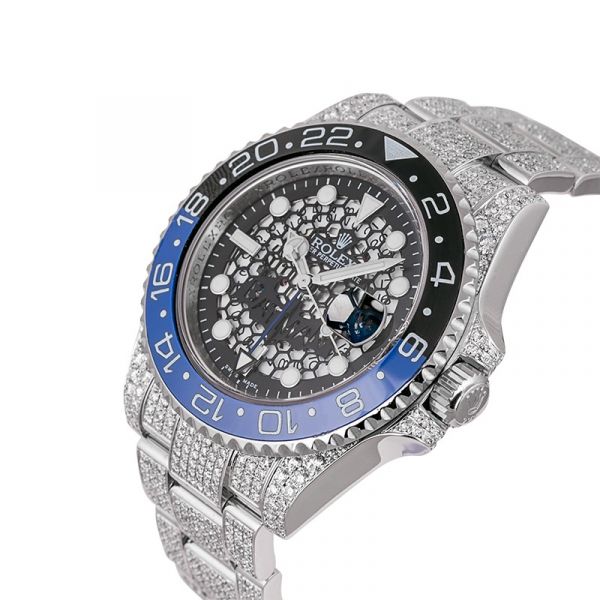 Custom Diamond Set Rolex GMT-Master II 116710LN with Custom Dial and Bezel