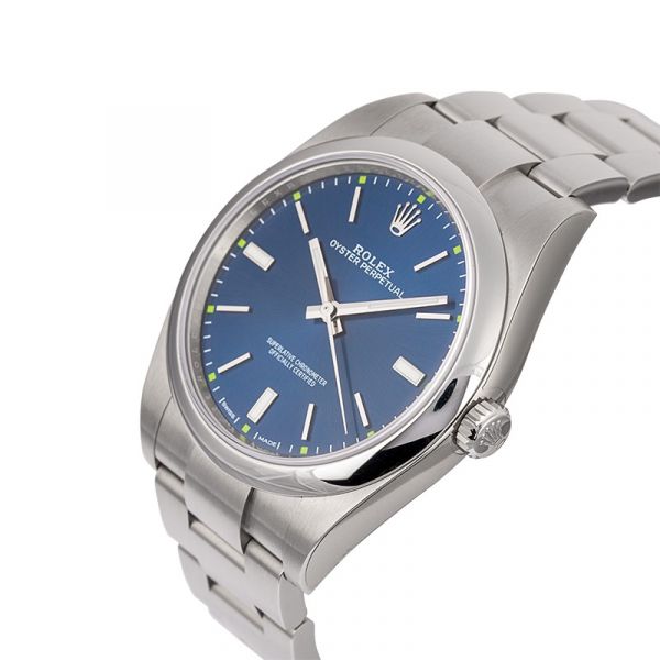 Rolex Oyster Perpetual 39 mm Steel Blue Dial 114300
