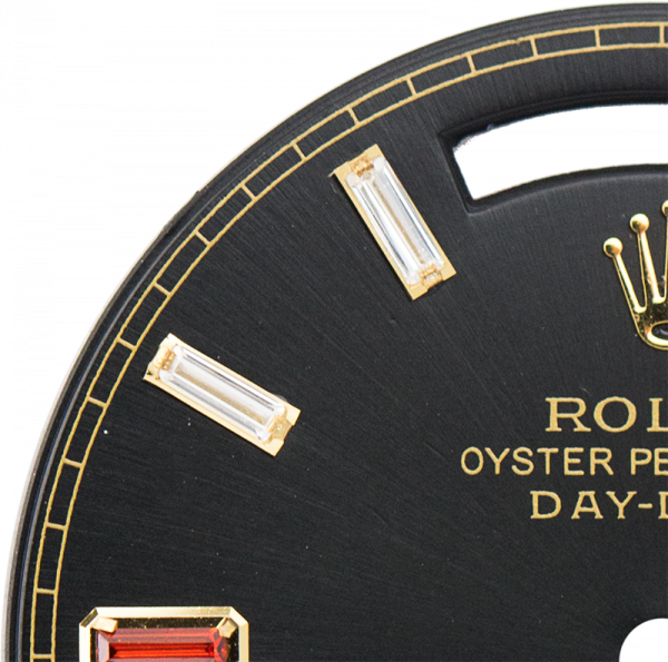 Rolex Day-Date 40mm Black/Diamonds Custom Dial