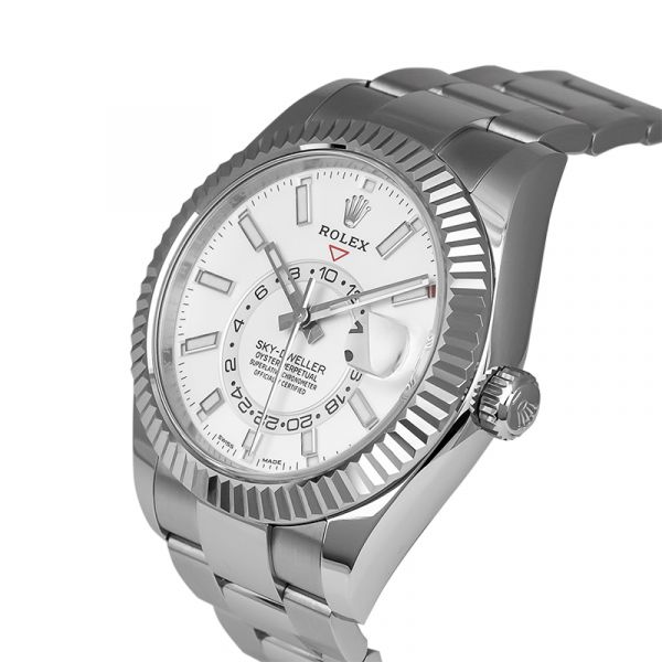 Rolex Sky-Dweller Stainless Steel and White/index Dial 326934