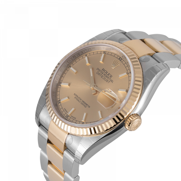 Rolex DateJust 36 Steel & Yellow Gold Champagne Dial Oyster 116233