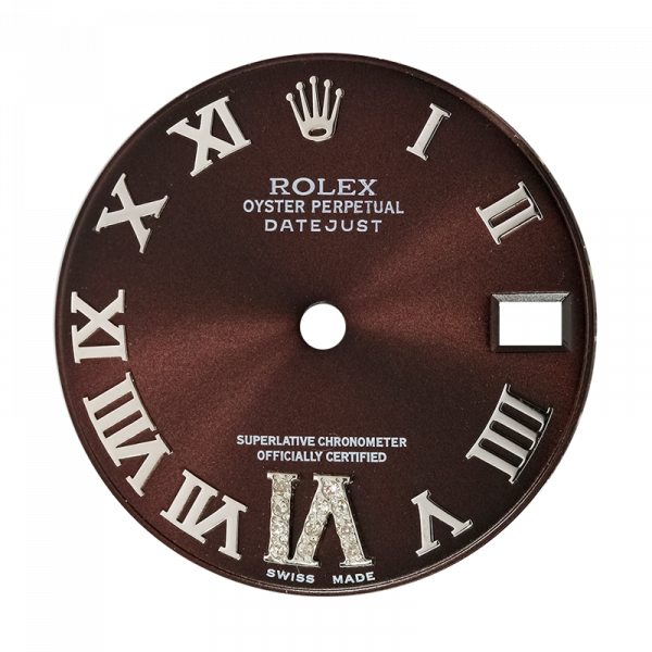 Rolex DateJust 31mm Chocolate/Roman Numerals Custom Dial