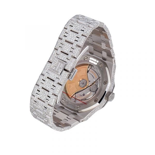 Custom Diamond Set Audemars Piguet Royal Oak 37mm Stainless Steel Watch