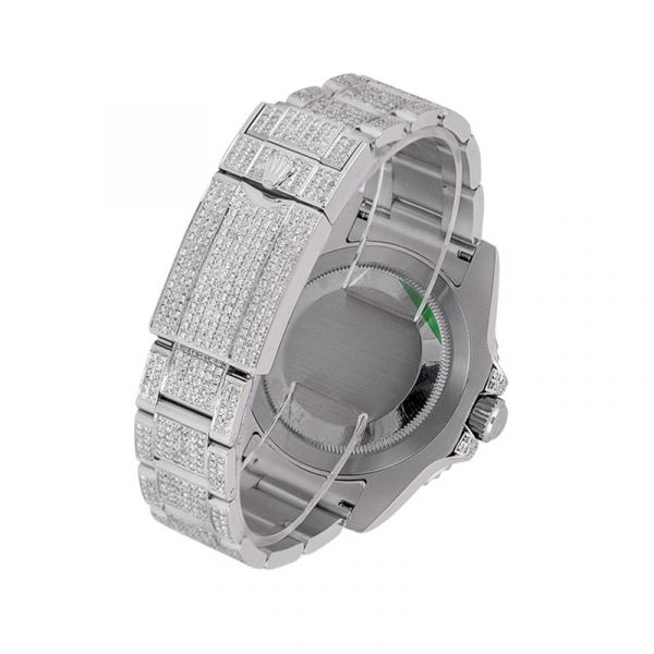 Custom Diamond Set Rolex GMT-Master II 116710LN with Custom Dial and Bezel
