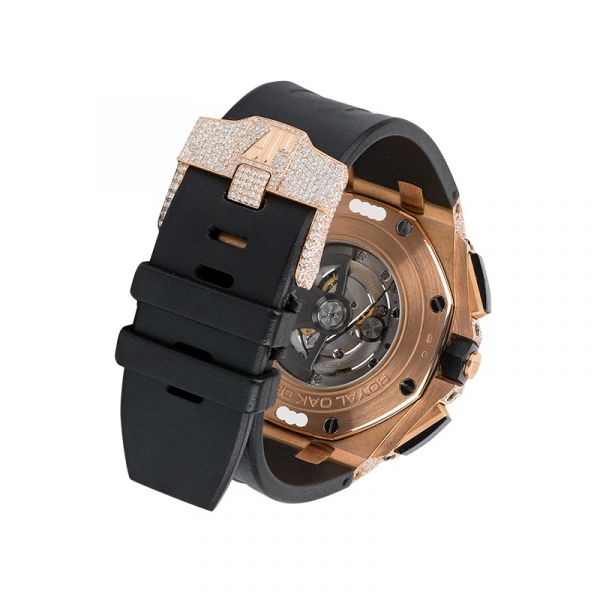 Custom Diamond Set Audemars Piguet Royal Oak Offshore 44mm Rose Gold Watch