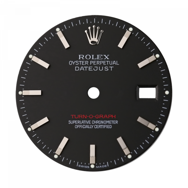 Rolex DateJust 36mm Black/Index Original Factory Dial