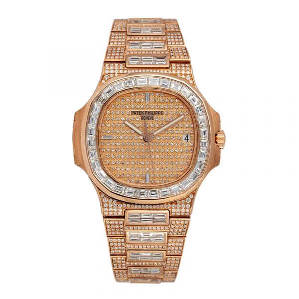 Custom Diamond Set Patek Philippe Nautilus 5711/1R-001 Rose Gold Watch