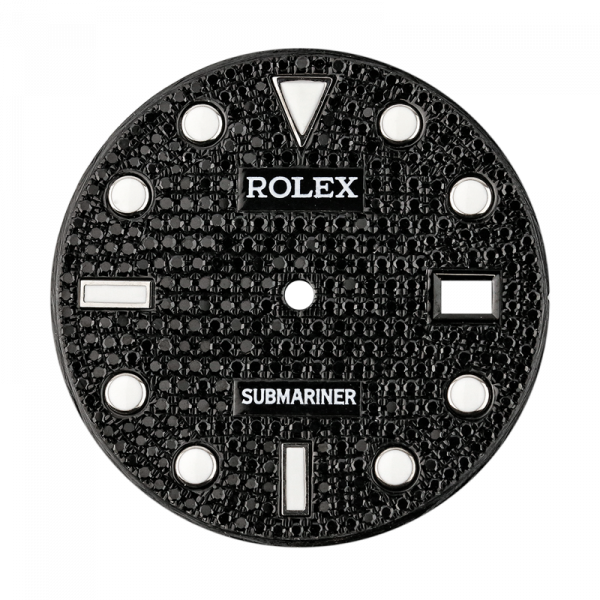 Rolex Submariner 40mm Black Diamond Pavé Custom Dial