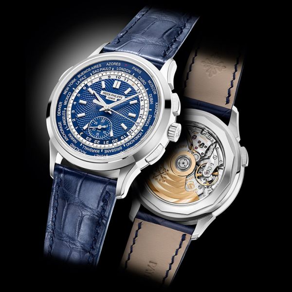 Patek Philippe Complications White Gold Blue Leather Strap 5930G-001