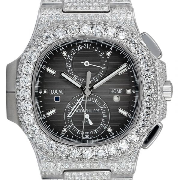 Custom Diamond Set Patek Philippe Nautilus 5990/1A-001 Watch